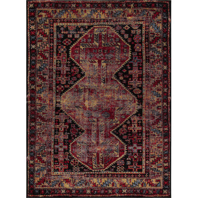 Antique Black/Red Area Rug