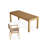 55.12" Burlywood Rectangular Solid Wood Office Sets
