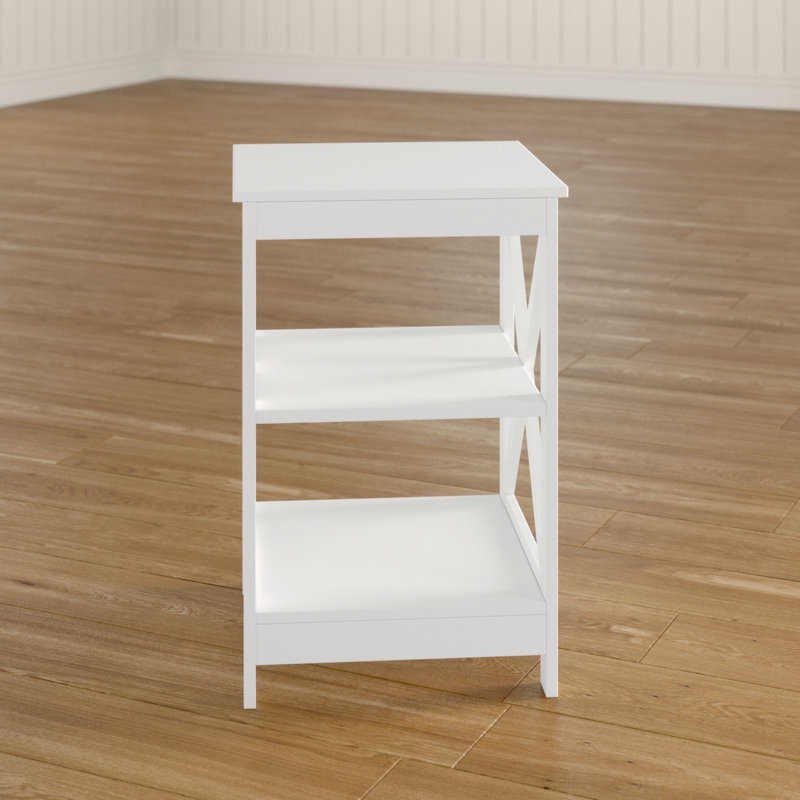 Hogue 40cm W Manufactured Wood Bedside Table, White