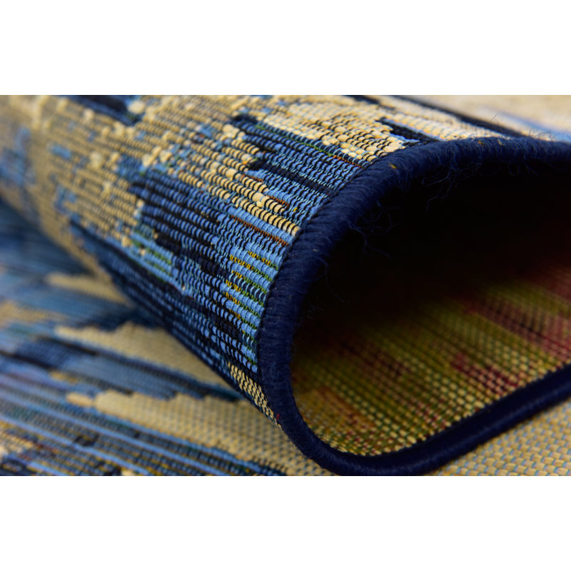 Tapis intérieur / extérieur bleu Tomlinson, Rond 8 pi