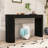 Elegant Entryway Table with Arched Legs, Striped Detailing and Hidden Storage Drawers-1209124487