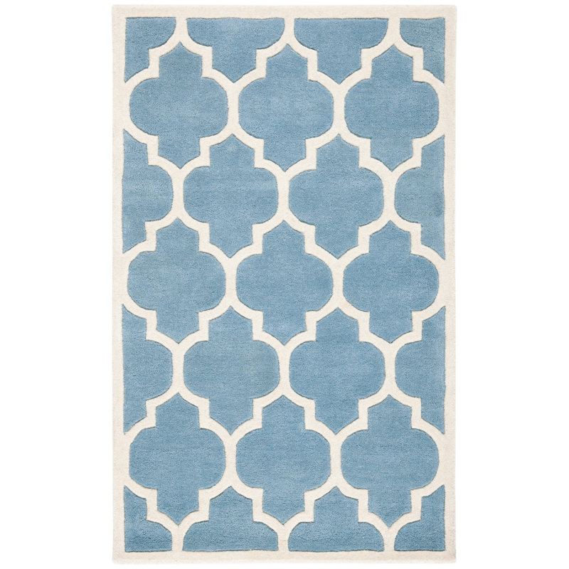 Carolene Hand Tufted Wool Geometric Rug, Rectangle 3' x 5'