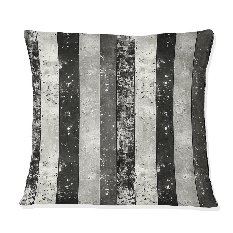 Sparkling  Stripes - Glam Throw Pillow, 16"H x16"H