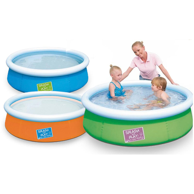 Plastic Round Inflatable Pool 38cm H x 152cm W x 152cm L