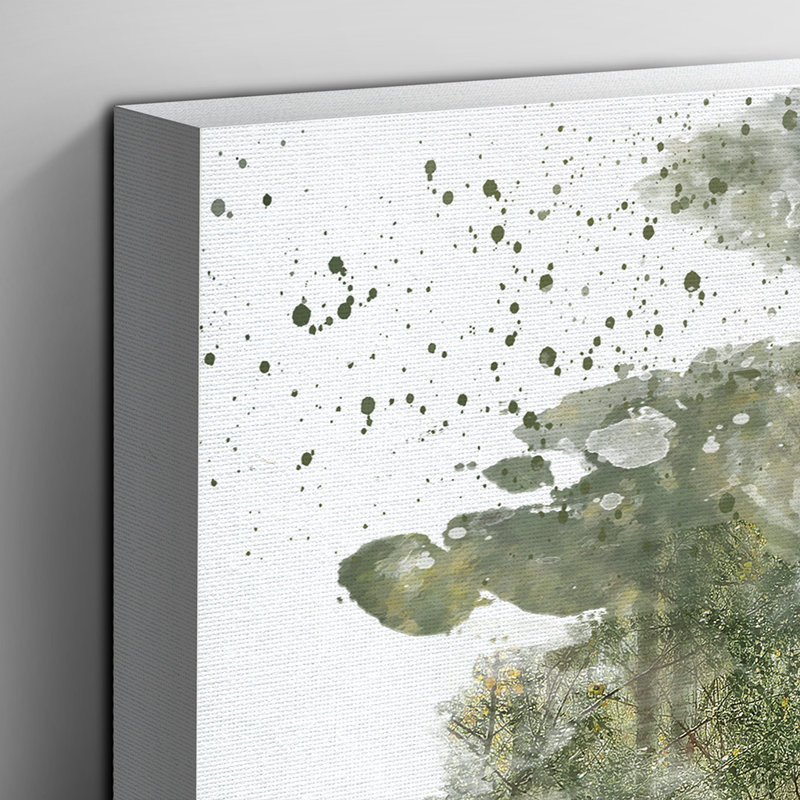 Landscape Forest Woodland View - Wall Art, 50cm H x 76cm W, Wrapped Canvas