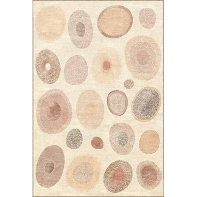 Yellow Pebble Pastel Pattern Decorative Rug