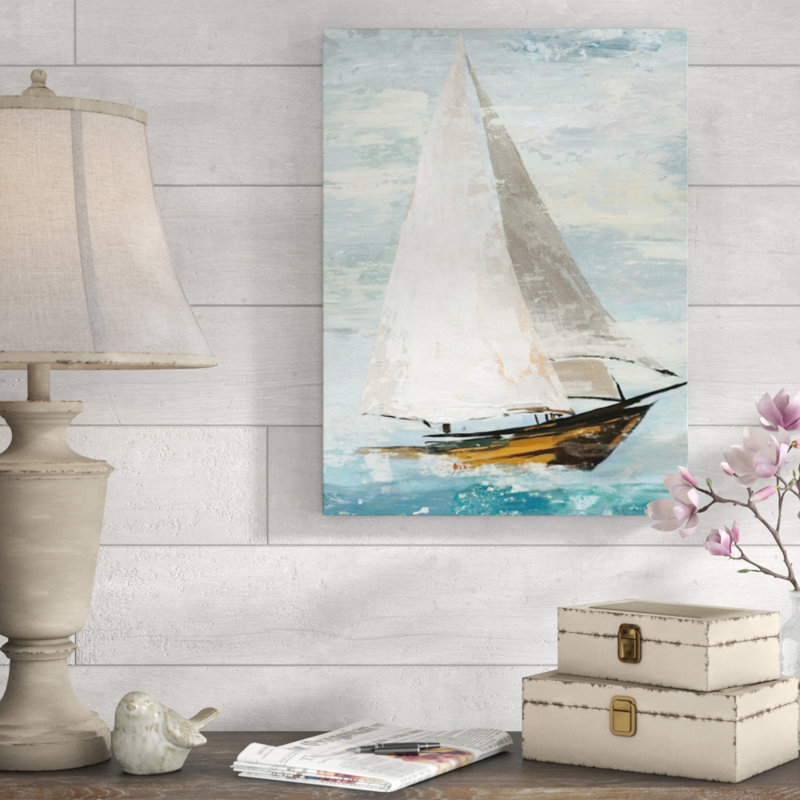 " Quiet Boats " by Allison Pearce, 24" H x 18" W x 1.5" D, Canvas