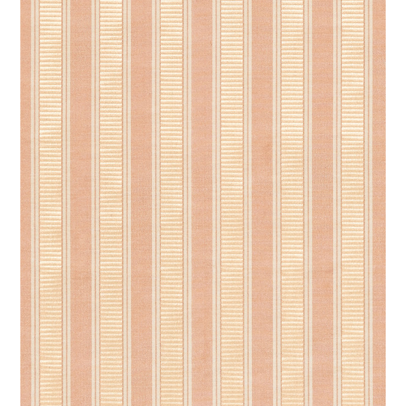 Tissu rayé à rayures, Pêche / Beige