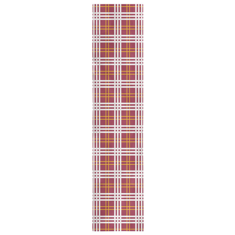 Paid Polyester Table Runner, 90" L x 16" W, Red/Yellow/White