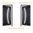 Front Exterior Prehung Steel Door Deux 6083 Black Enamel Side and Top Exterior Window Sidelite Stainless Inserts Entry Metal Modern Painted W36+12 x H80+16 Right hand Inswing-98195836-98195838