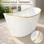 Baignoire autoportante moderne en acrylique de 51 po x 27 po, baignoire de trempage à garniture dorée avec dossier double incliné, capacité de 37 gallons et ensemble de bonde