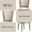 Chaises à haut dossier - Revêtement beige, garniture bicolore et côté gris avec structure en bois massif