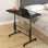 Petit bureau debout à hauteur réglable, bureaux mobiles à roulettes, bureaux portatifs à roulettes pour ordinateur portable, table d'appoint en C avec roulettes