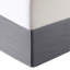 Édredon gris / pêche grand - coton imprimé, jupe de lit et 3 coussins décoratifs inclus