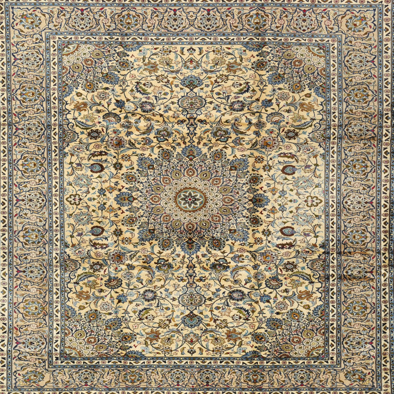 Tapis oriental beige, Carré 6 pi