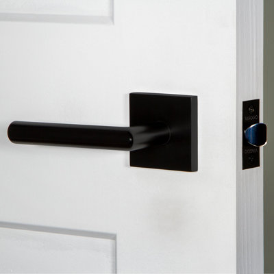 Viaggio Quadrato Rosette Passage (Hall & Closet) with Moderno Lever
