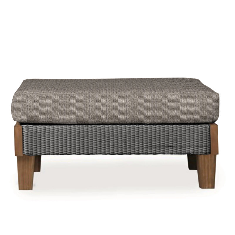 Catalina Outdoor Ottoman, Decorline Natural, Ivory