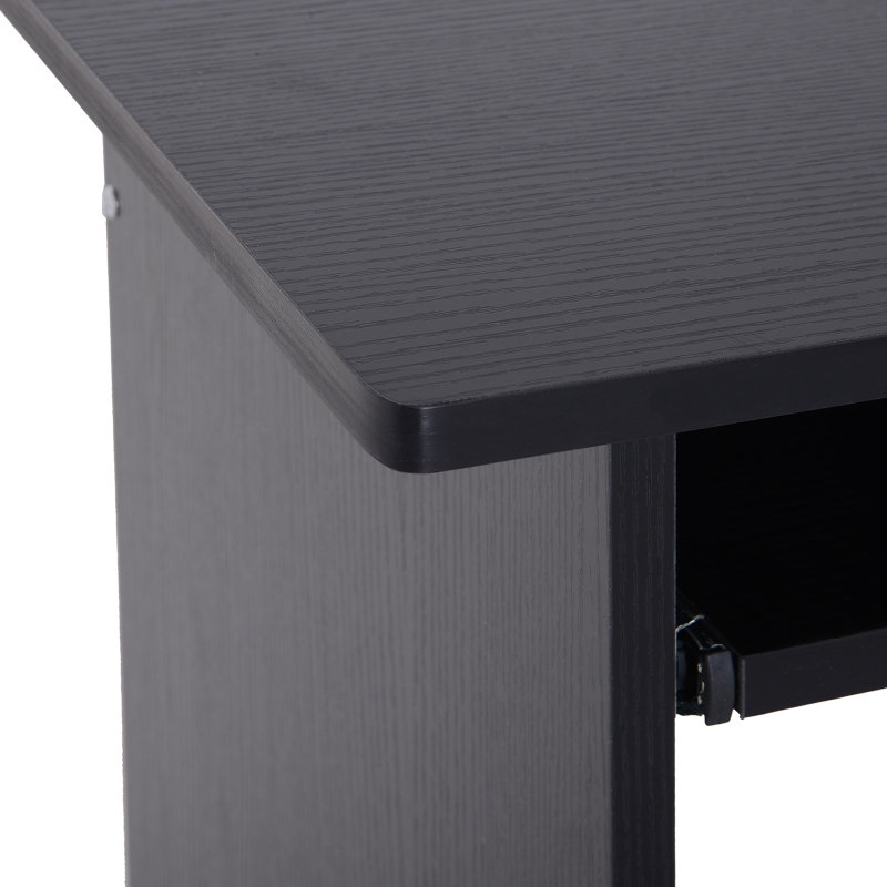 MDF Writing Desk, Brown/Silver