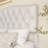 Upholstered Platform Bed With Saddle Curved Headboard-345704848