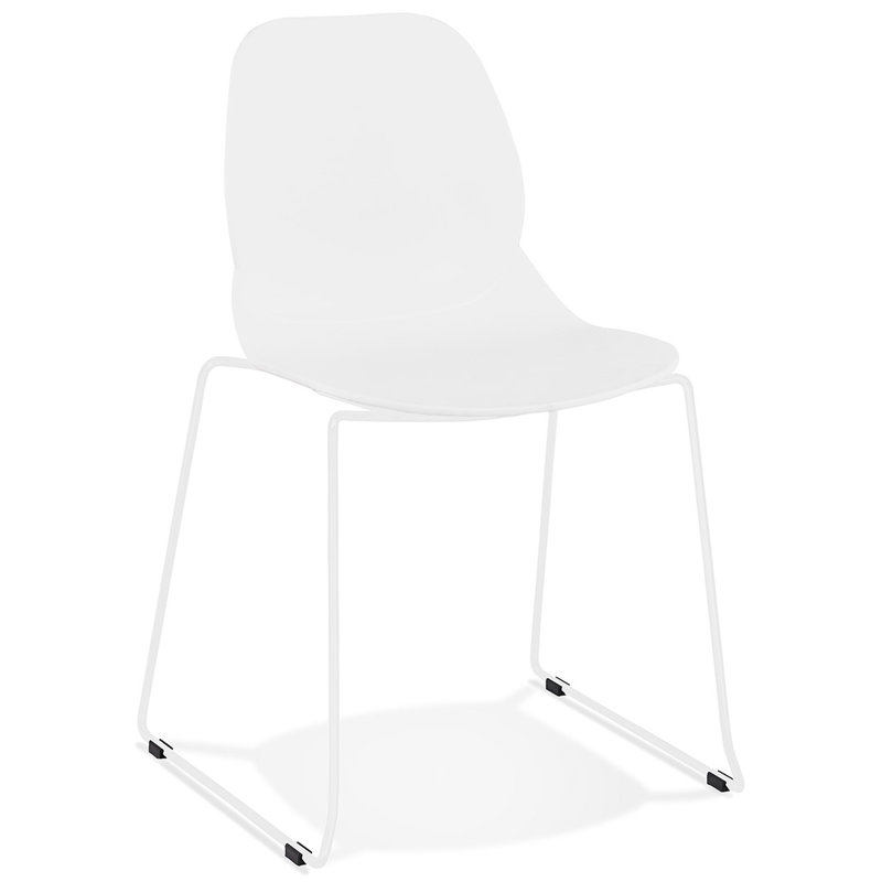Eminence 47cm H Metal Side Chair, Black, White