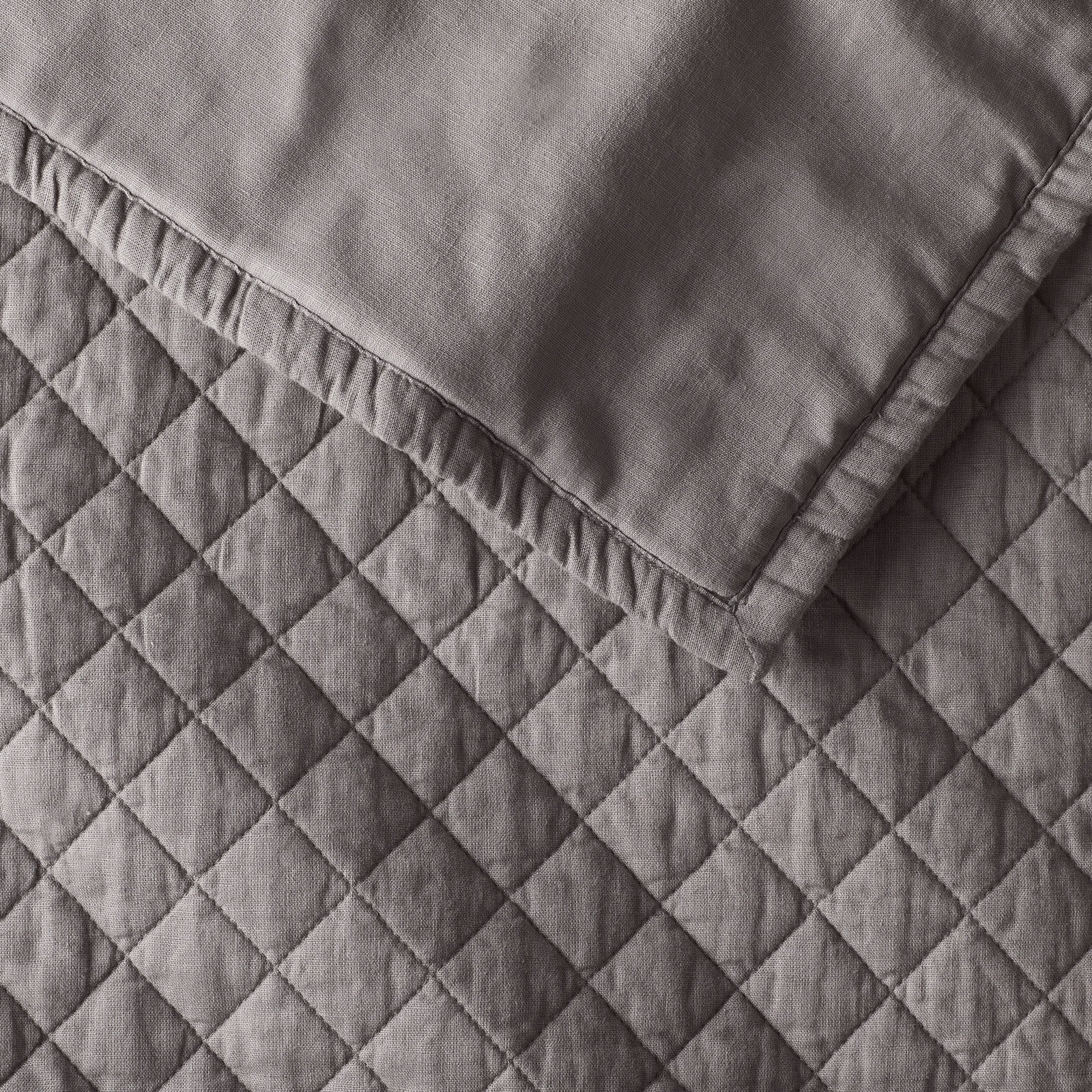 Jeffen Linen Pillow Sham, King, Charcoal