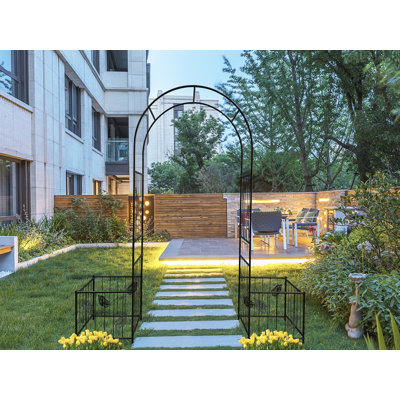 Treillis d'arche de jardin en métal pour plantes grimpantes en plein air
