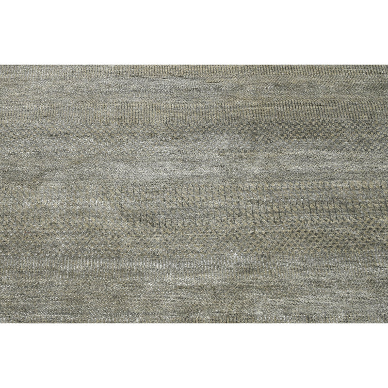 High-Quality Hand-Knotted Natural And Black Area Rug