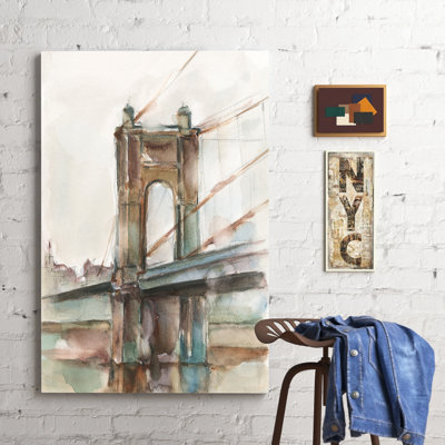 «Bridge At Sunset I» par Ethan Harper, reproduction sur toile tendue