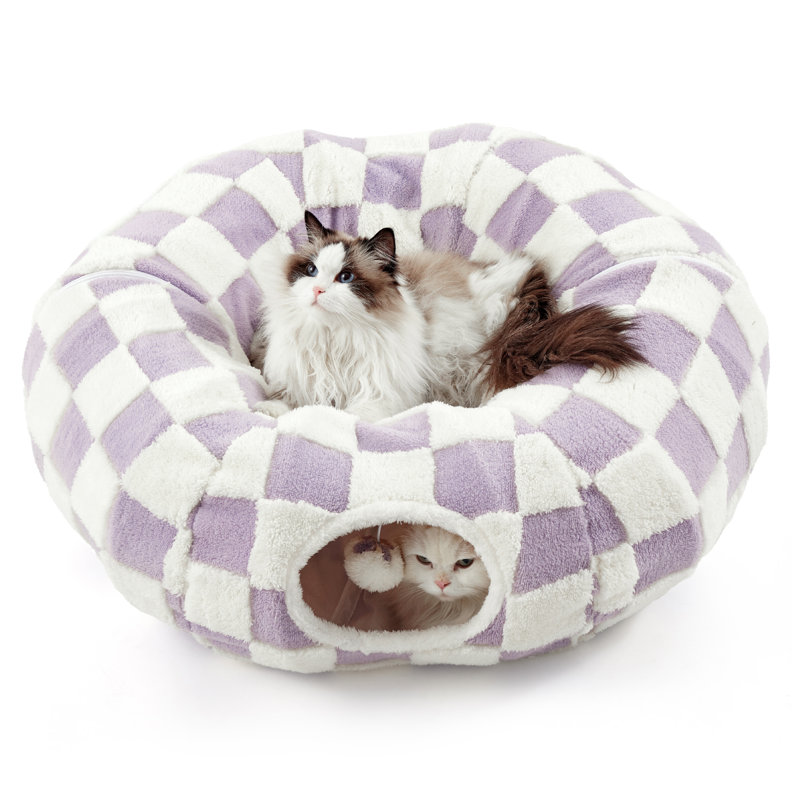 Lit pour animal de compagnie Lesure Cozy, Mauve, Standard (L 33,5 po x l 33,5 po)
