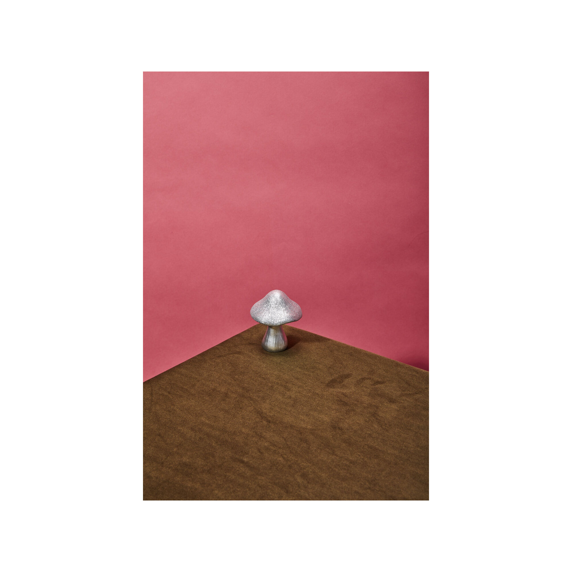 Mushroom Figurine, 3.5" H x 3" W x 3" D