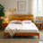 Acacia Serena Solid Wood Nightstand, Mid Century Modern Side Table Bedroom with Storage-594376295