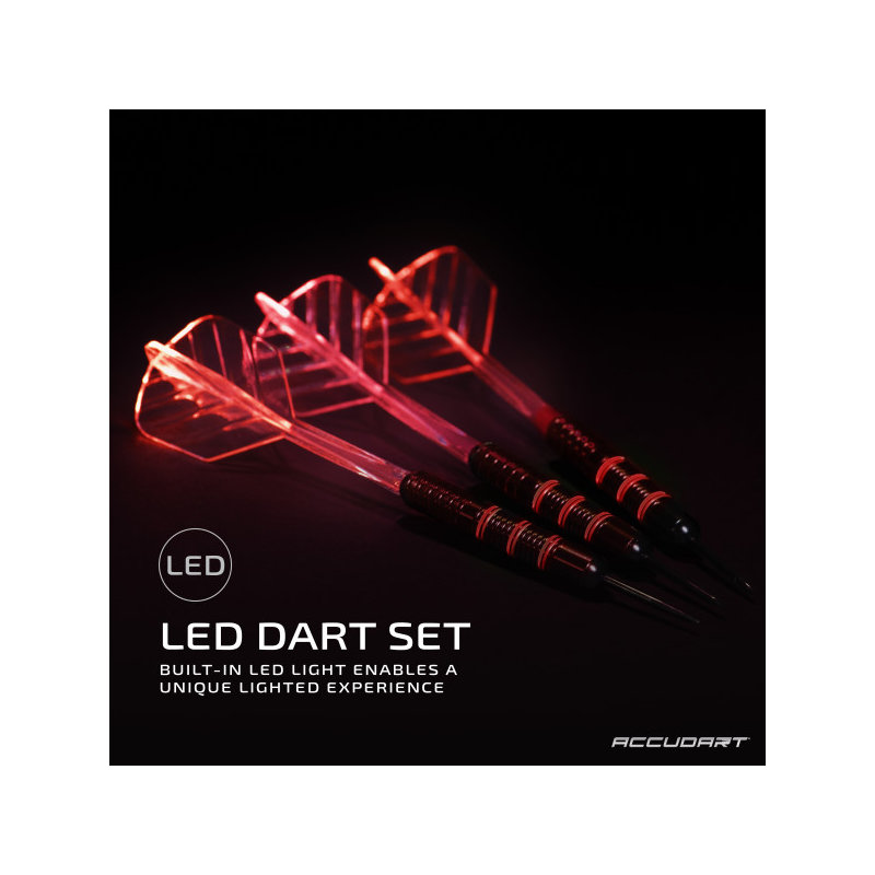 Accudart Tracer 3pk LED Darts, Red