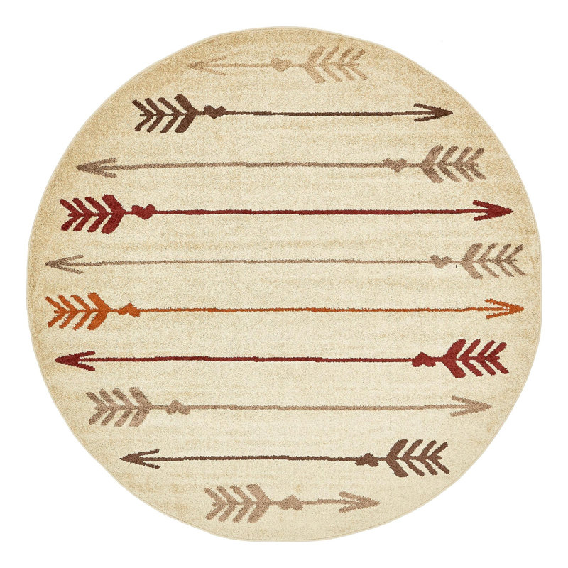 Bello Abstract Indoor Rug, Round 7'10"