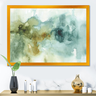 «Abstract Watercolor Green House», reproduction d'art sur toile