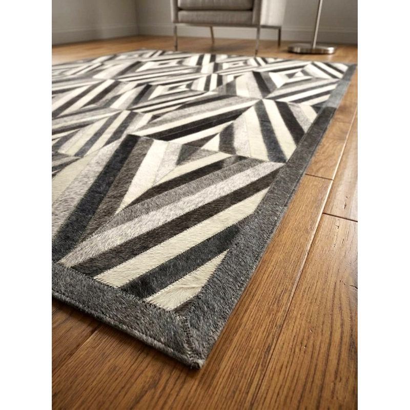 Tapis gris Abiano Rani, 5 pi x 8 pi