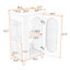 Meuble-lavabo autoportant simple avec lavabo en céramique, porte-papier hygiénique et tablette réglable-762748107