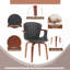 Ensemble de 2 chaises de salle à manger pivotantes Mid-Century Modern-947431367