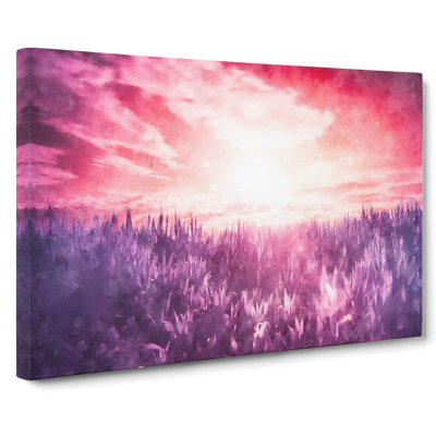 Purple Meadow - Wrapped Canvas Print