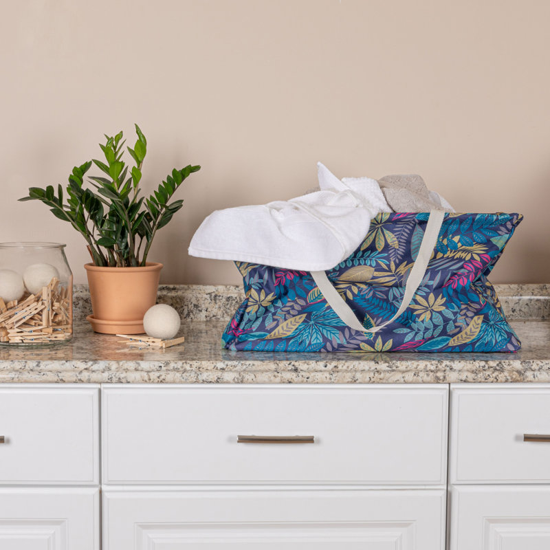 Marveline Tropical Floral Pattern Krush Container All-Purpose Utility Tote, Leaf