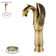 Swan Faucet Copper Single Handle Single Hole Matching Pop Up Drain Without Overflow Stopper And Supply Line Vessel Sink Faucet Lavatory Basin Vanity Mixer Tap Lead-Free