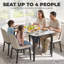 HOMCOM Dining Table for 4, Kitchen Table with Sintered Stone Tabletop-266395579