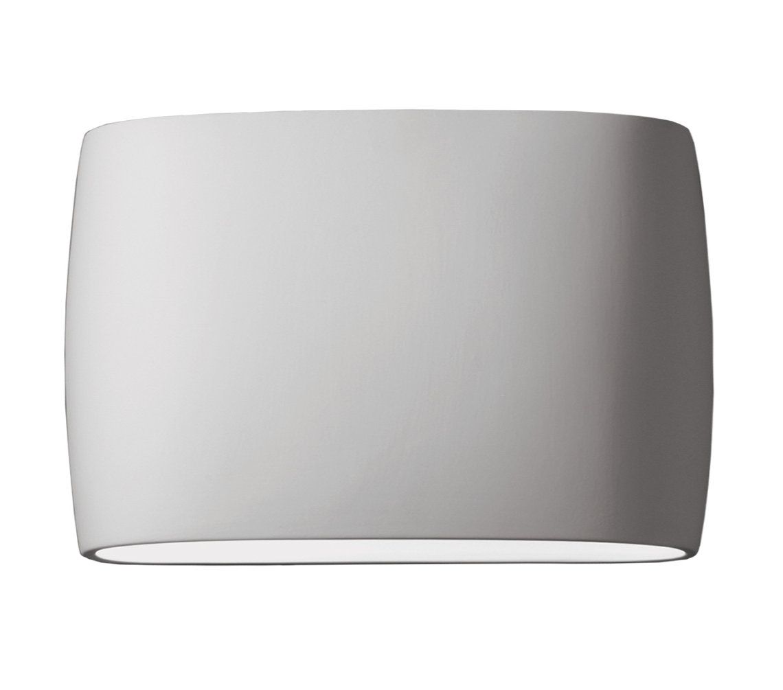 Logan Outdoor Ceramic Wall Light, 9.75" H x 16" W x 4" D, Bisque, Incandescent