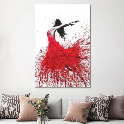 Rose Dance by Ashvin Harrison - Wrapped Canvas Painting