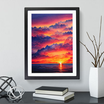 Striking Ocean Sunset No.5 - Framed Print