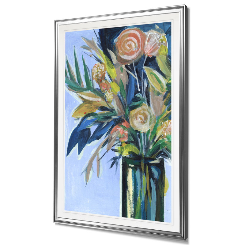 «Flowers in a Vase II», reproduction, H 24 po x l 20 po x 1,5 po, Cadre argenté