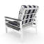 Fauteuil club d'extérieur en métal avec coussin Sunbrella Townsend
