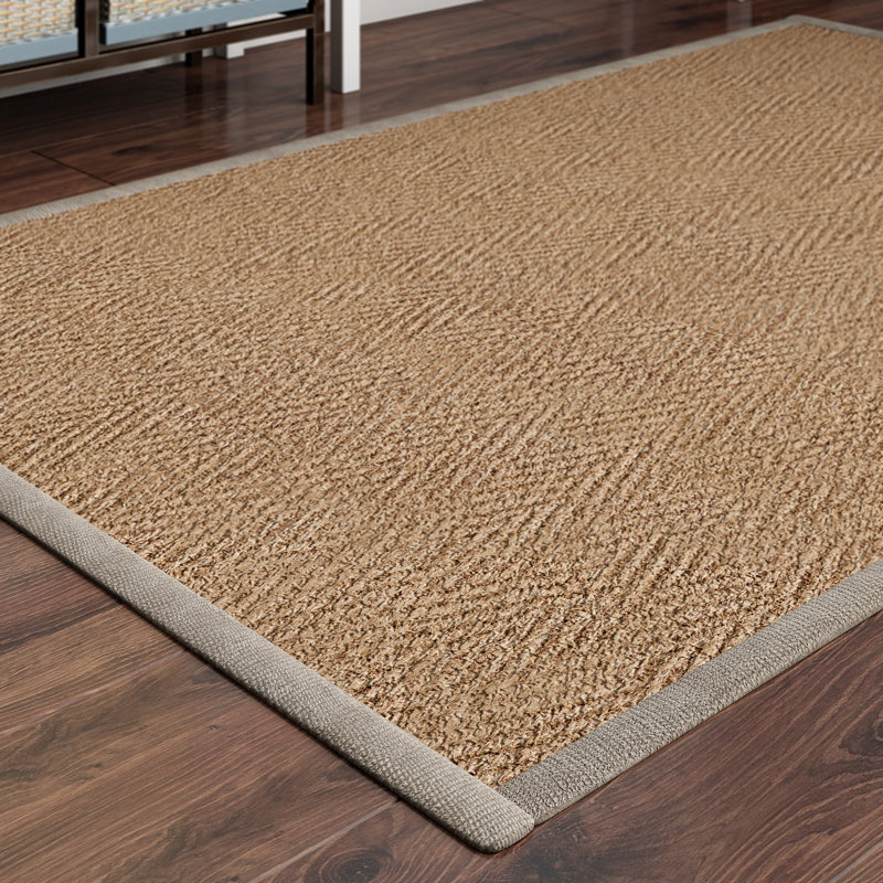 Lacefield Chevron Jute / Sisal Area Rug, Rectangle 135 x 200cm
