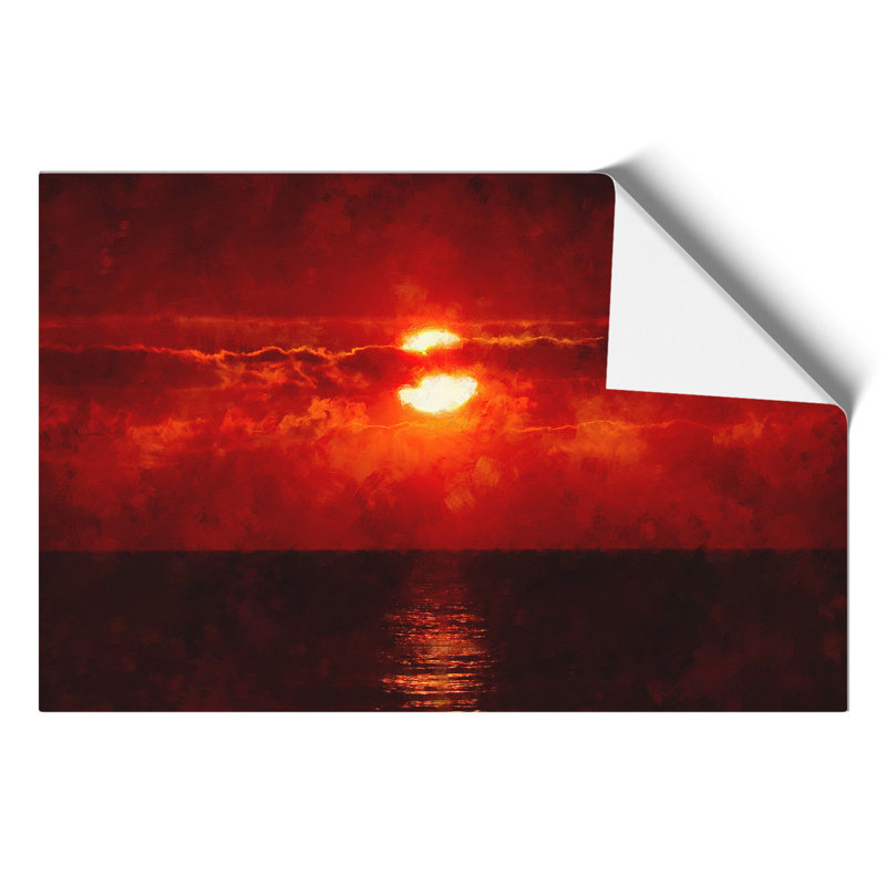 Red Sunset - No Frame Print, 21cm H x 30cm W x 0.1cm D