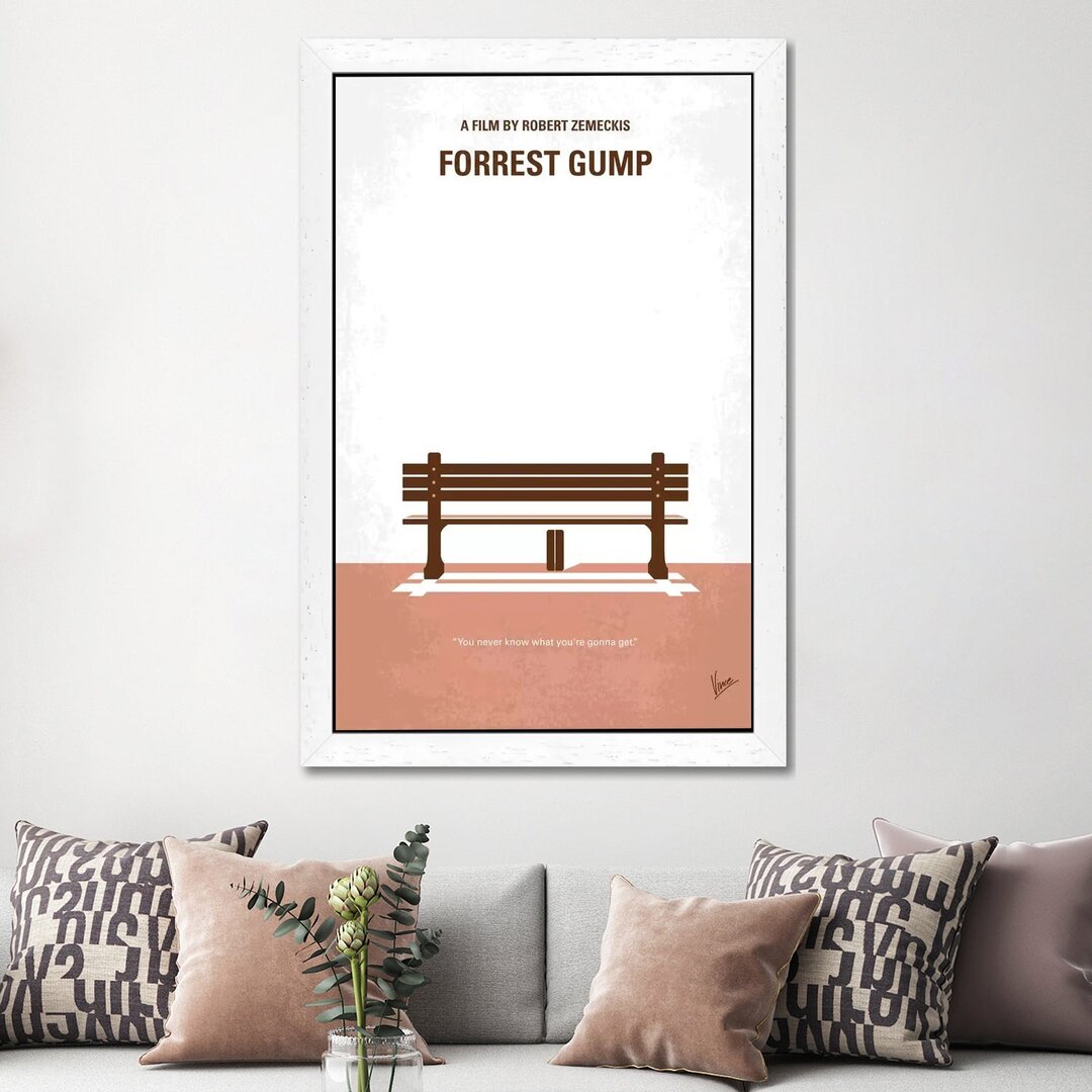 Forrest Gump Minimal Movie Poster von Chungkong - Werbung auf Leinwand drucken