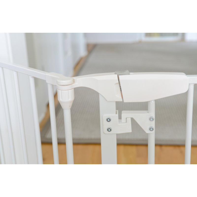 Dickerson Metal Wall Mounted Pet Gate, White